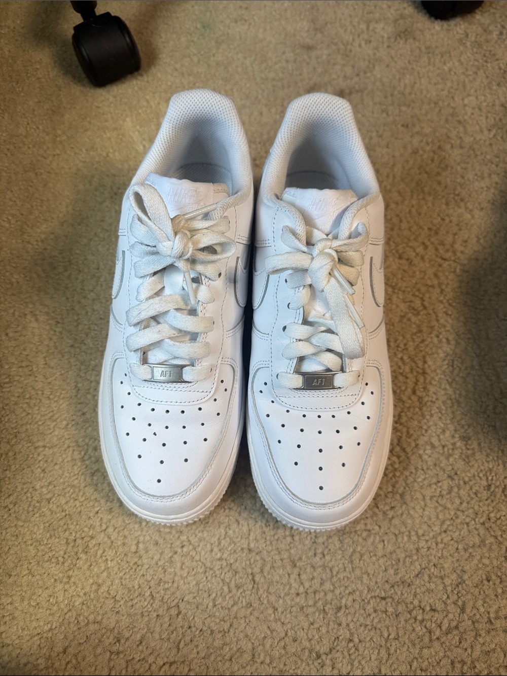 Nike White Low-Top Leather Sneakers